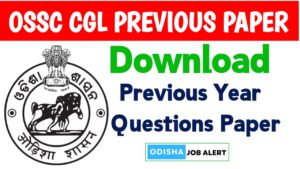 OSSC CGL Previous Year Question Paper